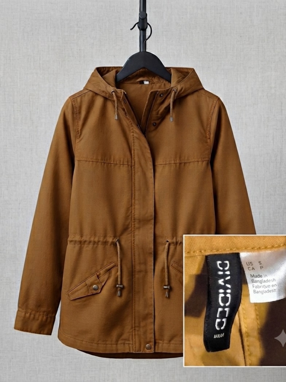 Women's Brown Hooded Anorak Jacket